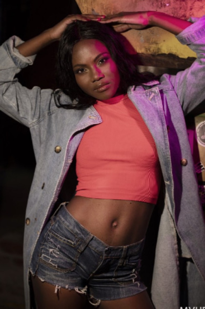 Neon pink street style editorial