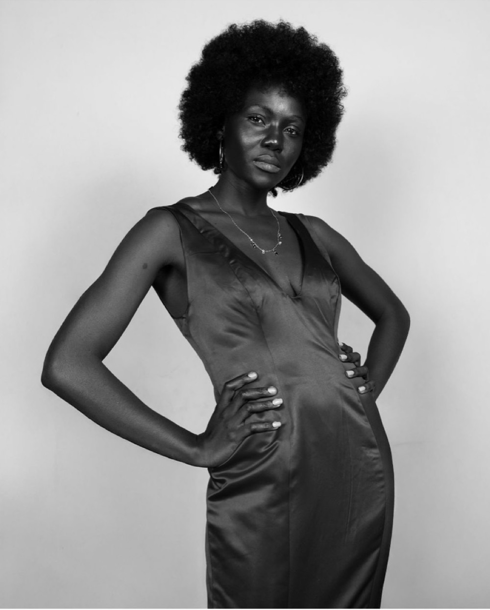 Elegant black and white portrait
