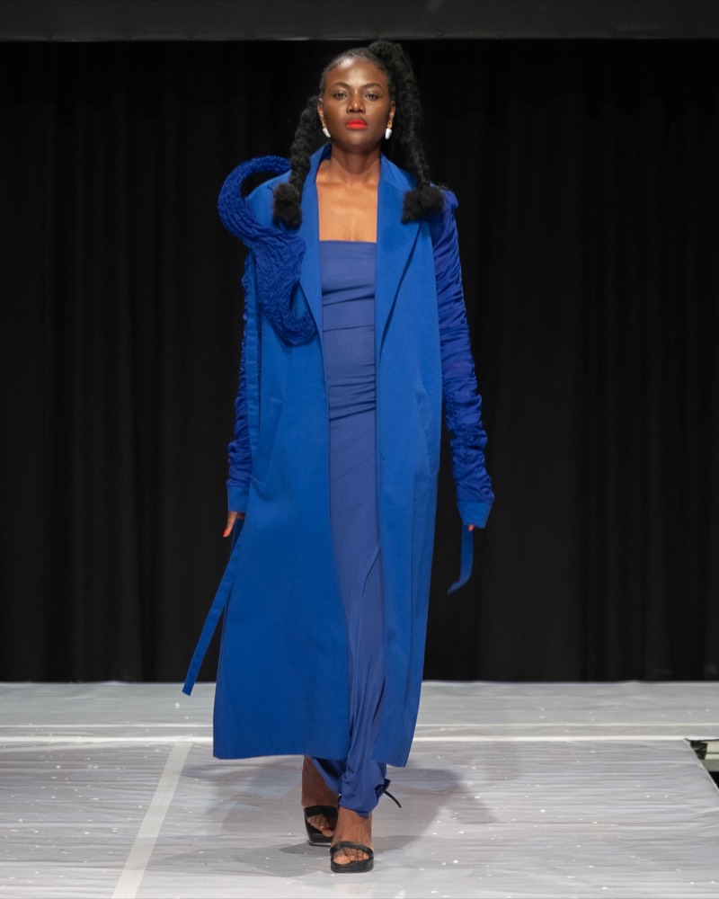 Blue coat runway alternate view