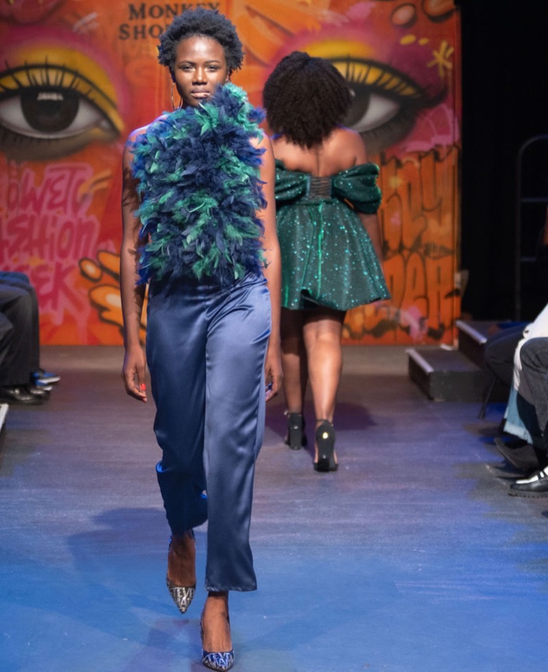 Feather top at Soweto Fashion Week