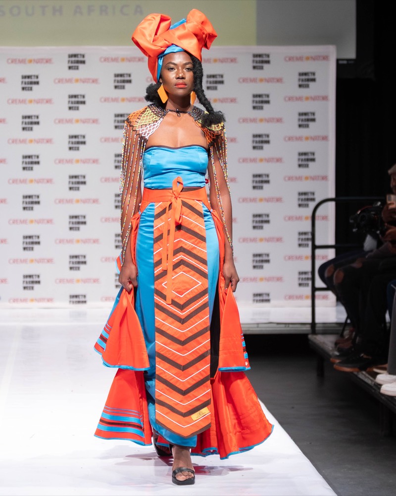 Traditional outfit at SA Fashion Week